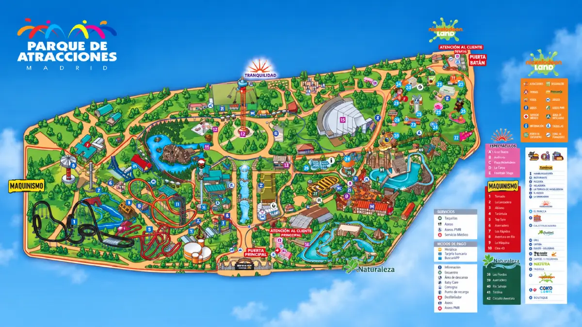 Parque Atracciones Madrid Mapa